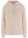 Autry Hooded Sweatshirt With Logo Embroidery And Elasticized Edges In Pink