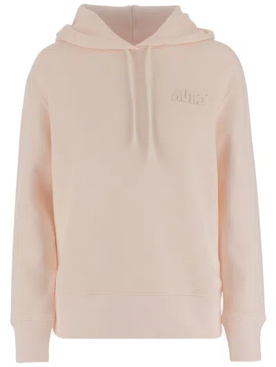 AUTRY HOODED SWEATSHIRT WITH LOGO EMBROIDERY AND ELASTICIZED EDGES