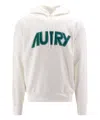 Autry Cotton Sweatshirt With Logo Print In White