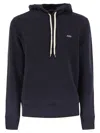 Autry Navy Cotton Hoodie With Drawstring Hood And Contrast Logo In Blue