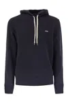 Autry Navy Cotton Hoodie With Drawstring Hood And Contrast Logo In Blue