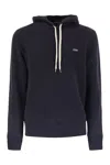 Autry Navy Cotton Hoodie With Drawstring Hood And Contrast Logo In Blue