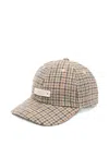 Autry Houndstooth-pattern Wool-blend Cap In Neutral