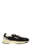 Autry Hyperway Black Low Top Sneakers With Logo Patch On Tongue And Side In Tech Fabric Man