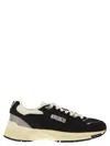 Autry Hyperway Black Low Top Sneakers With Logo Patch On Tongue And Side In Tech Fabric Man