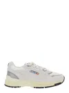 Autry 'hyperway' White Low Top Sneakers With Logo Patch On Side And Tongue In Neutral