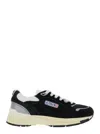 Autry Hyperway Black Low Top Sneakers With Logo Patch On Tongue And Side In Suede And Mesh Woman In Black