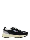 Autry Hyperway Black Low Top Sneakers With Logo Patch On Tongue And Side In Suede And Mesh Woman In Black