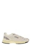 Autry Round Toe Mesh Panels Contrast Sole Sneakers In Neutral