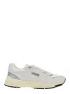 Autry White And Silver Leather Hyperway Sneakers In White