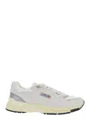Autry White And Silver Leather Hyperway Sneakers In White