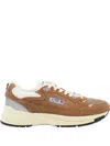 Autry Hyperway Suede And Mesh Low-top Sneakers In Brown