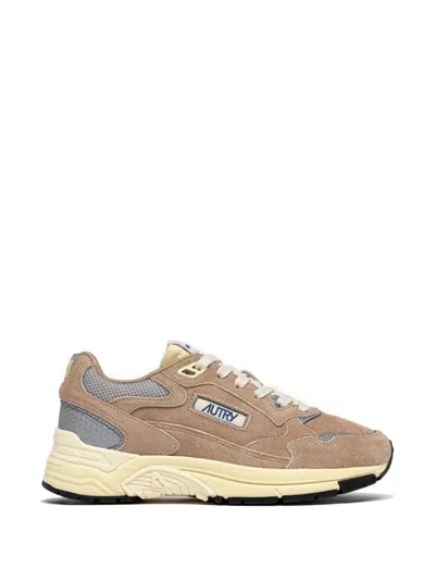 Autry Hyperway Lace-up Suede Sneakers In Brown