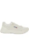 Autry White Leather And Mesh Hyperway Sneakers In White