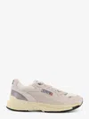 Autry Classic Leather And Mesh Panel Sneakers In Neutral