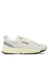 Autry Round Toe Mesh Panels Contrast Sole Sneakers In Neutral