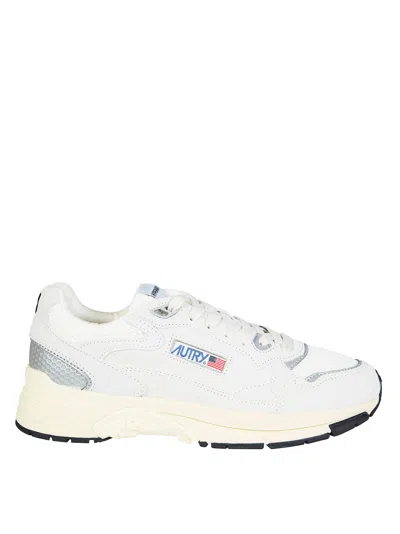 Autry White Upper Silver Accents Sneakers
