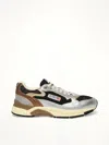 Autry Hyperway Metallic Leather Mesh Sneakers In Multi
