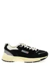 Autry Hyperway Black Low Top Sneakers With Logo Patch On Tongue And Side In Tech Fabric Man