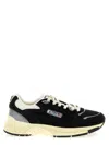 Autry Hyperway Black Low Top Sneakers With Logo Patch On Tongue And Side In Tech Fabric Man