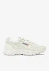 Autry Hyperway Sneakers In Whisper White Laminated Leather And Mesh In White