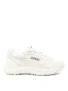 Autry Hyperway Sneakers In Whisper White Laminated Leather And Mesh In White