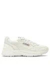 Autry Hyperway Sneakers In Whisper White Laminated Leather And Mesh In Neutral