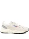 Autry Hyperway Grey Low Top Sneakers With Logo Patch On Side And Tongue In Suede And Mesh Woman In Gray