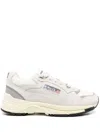 Autry 'hyperway' White Low Top Sneakers With Logo Patch On Side And Tongue In White