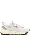Autry 'hyperway' White Low Top Sneakers With Logo Patch On Side And Tongue In White