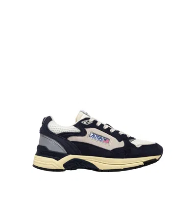 Autry Hyperway Lowsuebic Mesh Spblu Silv Sneakers In Black