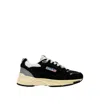 Autry Hyperway Black Low Top Sneakers With Logo Patch On Tongue And Side In Tech Fabric Man