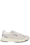 Autry Round Toe Mesh Panels Contrast Sole Sneakers In Neutral