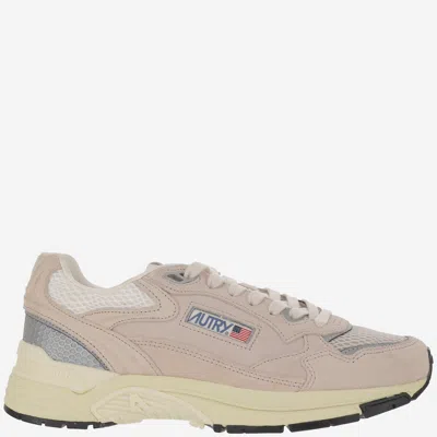 Autry Hyperway Mesh And Suede Sneakers In Neutral