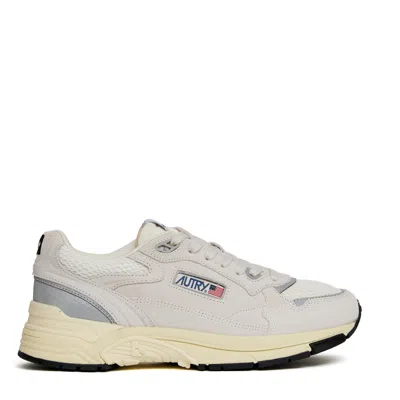 Autry Hyperway Mesh And Suede Sneakers For Men In White