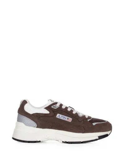 Autry Hyperway Panelled Sneakers In Animal Print