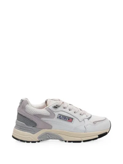 Autry Hyperway Panelled Sneakers In White