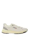 Autry White And Silver Leather Hyperway Sneakers