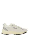 Autry Hyperway Mesh And Metallic Leather-trimmed Suede Sneakers In Animal Print
