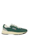 Autry Hyperway Low Malachite And Silver Mesh And Suede Sneakers In Green