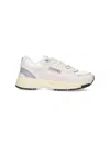 Autry Hyperway Mesh And Metallic Leather-trimmed Suede Sneakers In Animal Print