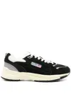 Autry Hyperway Black Low Top Sneakers With Logo Patch On Tongue And Side In Tech Fabric Man In Black