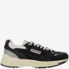 Autry Hyperway Black Low Top Sneakers With Logo Patch On Tongue And Side In Suede And Mesh Woman In Black