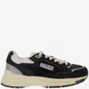 Autry Hyperway Black Low Top Sneakers With Logo Patch On Tongue And Side In Suede And Mesh Woman In Black