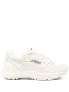 Autry Hyperway Sneakers In Whisper White Laminated Leather And Mesh Shoes