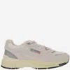 Autry 'hyperway' White Low Top Sneakers With Logo Patch On Side And Tongue In Neutral