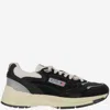 Autry Hyperway Black Low Top Sneakers With Logo Patch On Tongue And Side In Tech Fabric Man