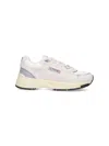 Autry Hyperway Mesh And Metallic Leather-trimmed Suede Sneakers