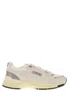 Autry Round Toe Mesh Panels Contrast Sole Sneakers In Neutral