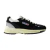 Autry Hyperway Sneakers With Front Lacing And Logo Details In Black